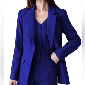 Solove 3 Piece Royal Blue Pantsuit